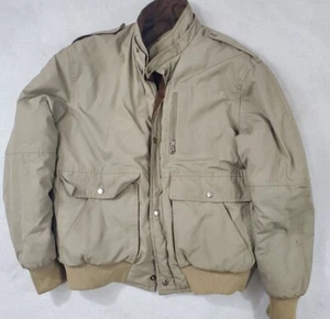 Hardy Aimes London Men's Coat Size XL Field Jacket Lined Tan Insulated Vintage - Picture 1 of 3