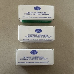Creative Memories Set 3 Boxes Custom Cutting System Blades Red Green, Blue - Picture 1 of 5