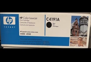 Genuine HP Color LaserJet 4500 4550 C4191A Black Toner Cartridge OEM NEW SEALED - Zdjęcie 1 z 1