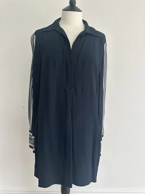 Reiss Navy Ellie Side Stripe Mini Dress Size 12 New - Image 1 of 4