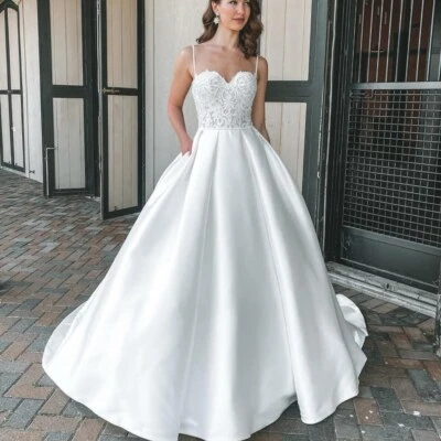 Essense of Australia Size 14 FULL BALLGOWN WEDDING DRESS Trane Beaded Stunning - Image 1 of 4