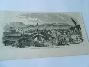 Gravure 1852 - Village de Drâ el Mizan - Foto 1 di 1