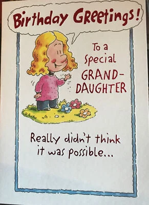 Birthday Greetings, to a Special Granddaughter, Greeting Card - Image 1 of 2