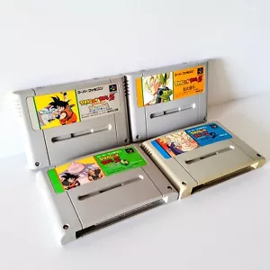Lot 4 Dragon Ball Z Butouden 1+2+3+Saiya Densetsu Set Super Famicom games SNES - Picture 1 of 12