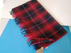 Blanket Vintage D11 for the Home Wool Blend Red Blue -Green Plaid 51x63 - Picture 1 of 5