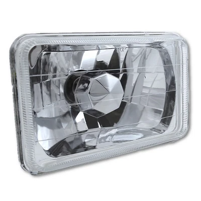 Faros halógenos de vidrio cristalino 4X6" 60/55w H4 bombilla CADA UNO Foto 1 de 4