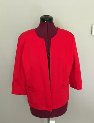 Nuevo Blazer Chaqueta Ligera Orvis Para Mujer Algodón Frente Abierto Rojo Talla M Foto 1 de 4