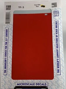 All Scales Microscale Decals TF-5 Thin Film Red NIP - Picture 1 of 1