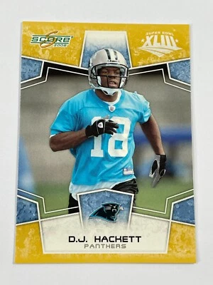 2008 Score Football Gold Super Bowl XLIII #48 - D.J. Hackett - Carolina Panthers - Image 1 of 2