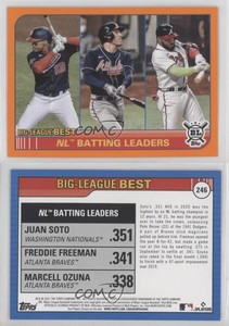 2021 Topps Big League Best Orange Juan Soto Marcell Ozuna Freddie Freeman #246