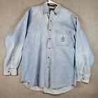 Bugle Boy Shirt Mens Large Blue Denim Collared Long Sleeve Classic Fit Button Up