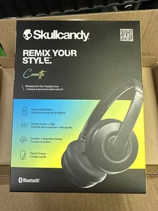 Skullcandy Cassette S5CSW-M448 Wireless Headphones Black + Aux Cable Option Inc - Picture 1 of 5