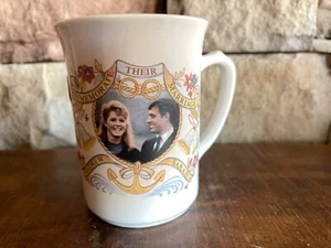 Prince Andrew & Sarah Fergie 1986 Souvenir Royal Wedding Coffee/Tea Cup - Picture 1 of 4