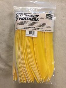 Trueflight Full Length Feathers Left Wing! 100 Pack. Yellow