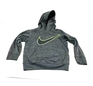 Nike Therma-Fit Gray Pullover Hoodie Sweatshirt Boys US Size 7 Front Pocket Used - Picture 1 of 8