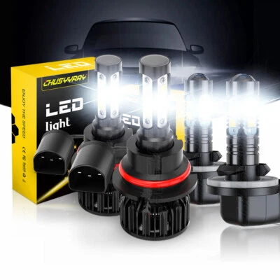 Combo de faros LED 9007 para Dodge Neon 1998-2000 + 881 bombillas antiniebla blanco frío Foto 1 de 4