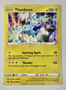 Pokémon TCG - Thundurus - 52/198 - 2021 SWSH Chilling Rein - Holo - Rare - Picture 1 of 3