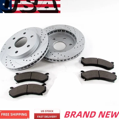 Rotores dianteiros e pastilhas de freio para Buick Enclave Chevrolet Acadia Traverse GMC - Imagem 1 de 4