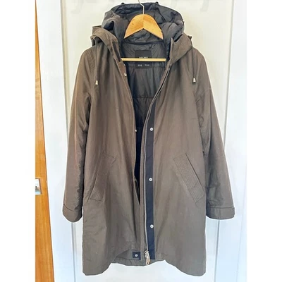 Chaqueta de invierno Zara para mujer pequeña verde oliva forro con cremallera Foto 1 de 4