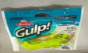 Berkley Gulp 6" Schwimm-Vokuhila Chartreuse 1236861 Salzwasserköder Power Bait (3) - Bild 1 von 3