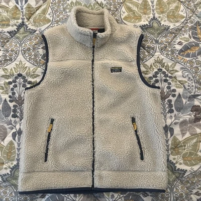 L.L. Bean Men’s Mountain Pile Fleece Vest Natural Size Large Regular - Image 1 of 4