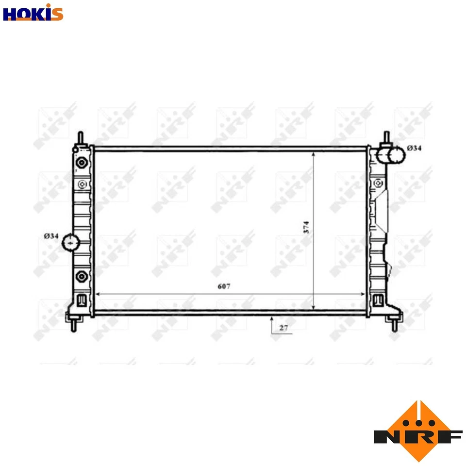 RADIATOR ENGINE COOLING 53844 FOR Z19DTH/19DTR 1.9L D223L 4cyl B308E 3.0L 6cyl - Image 1 of 4