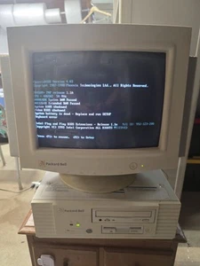 Packard Bell 650CD Desktop Computer 1401S Monitor With Speakers Tested Works - Picture 1 of 10