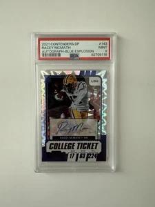 2021 Contenders Draft Picks Blue Explosion Autograph - Racey McMath PSA 9 - Bild 1 von 2