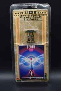 1996 Centennial Collection Olympic Games Pin - Card Seoul 1988 NEW - Picture 1 of 4