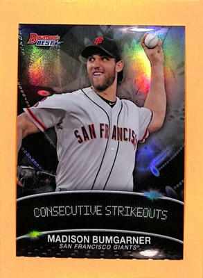 2016 Bowman's Best Stat Lines #SL-MB Madison Bumgarner San Francisco Giants - Image 1 of 2