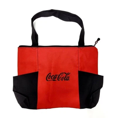 Vintage Coca-Cola Tote/Shoulder Bag Zippered Pockets Red/Black New - Image 1 of 4