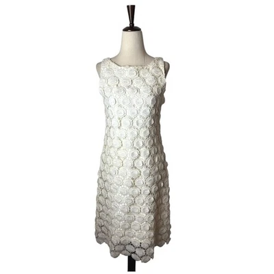 Gio Guerreri Couture Dress Women Small Ivory Crochet Lace Floral A Line Boho - Image 1 of 4