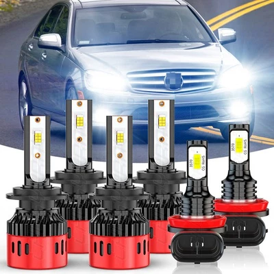 Kit combinado de 6 faros LED + faros antiniebla para Mercedes-Benz S430 2003-2006 Foto 1 de 4