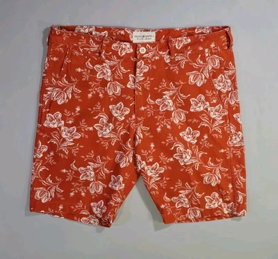 Denim & Supply Ralph Lauren Floral Shorts Orange Men's Size 36 W / 9.5" Inseam - Image 1 of 4
