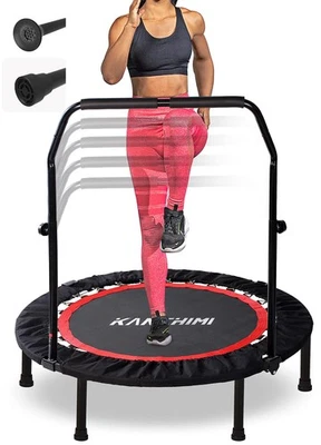40" Folding Mini Fitness Indoor Exercise Workout Rebounder Trampoline with Ha... - Image 1 of 4