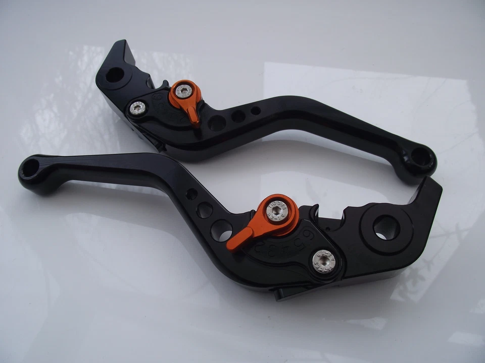 Ducati 999/S/R (2003-2006), CNC levers set short black/orange adjusters F11/H11 - Image 1 of 1