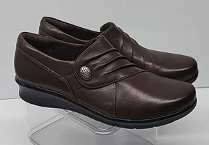 Clarks Collection Roxanne ultimativer Komfortschuh braun Leder Slipper Größe 7 M - Bild 1 von 9