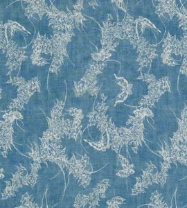 ROBERT KIME GARDINENSTOFF "CHOU BLAU" 2 METER - 100% Leinen - Bild 1 von 7
