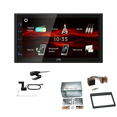 JVC KW-M180DBT 2DIN DAB+ Autoradio für Porsche Boxster 1996-2004 schwarz - Bild 1 von 4