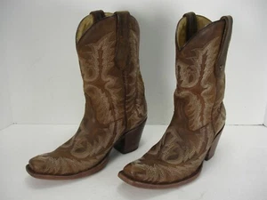 CORRAL G1902 BROWN LEATHER STITCHED WESTERN COWBOY BOOT WOMEN'S 6 - Picture 1 of 11