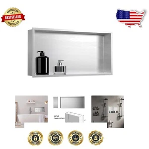 Elegante 12" x 24" Duschnische aus robustem Edelstahl | Perfekt für Badezimmer - Bild 1 von 8