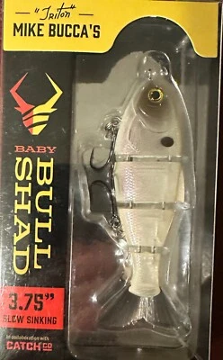 Catch co mike bucca's baby bull shad swimbait 3.75" slow sink pearl bone - Image 1 of 3
