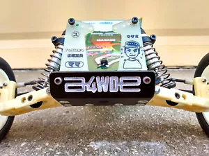 Team Associated Vintage RC10 4WD AE Logo Front Bumper (Black) - Picture 1 of 4