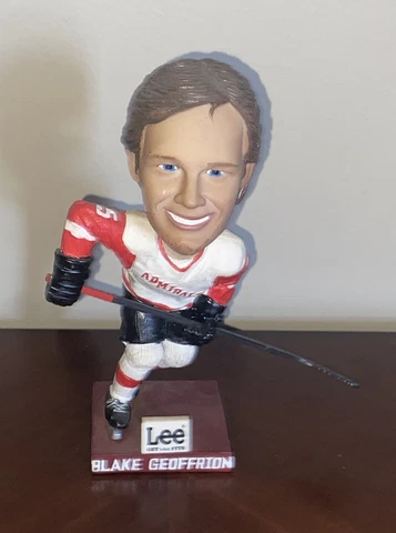 WISCONSIN BADGERS BLAKE GEOFFRION Hockey Bobble Head Vtg Milwaukee Admirals SGA Cover