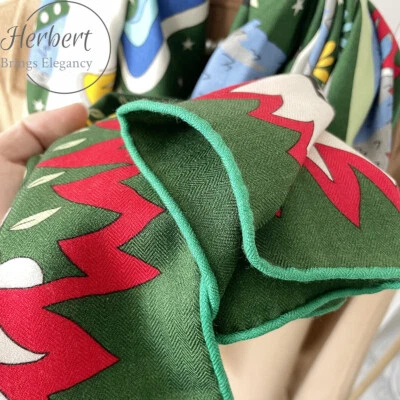 Winter Scarf for Women - Double-Sided Printed High-End Silk Wool Blend - Image 1 of 4