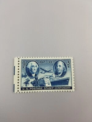 George Washington Benjamin Franklin 1947 US Stamp 3 Cent New Unused - Image 1 of 2