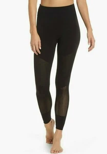 $108 NWT FREE PEOPLE SzL FP MOVEMENT HI-WAIST MESH STRETCH LEGGING BLACK - Picture 1 of 7