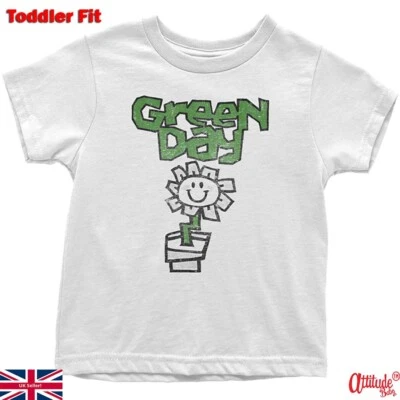 ATTITUDE BABY ROCK BAND Green Day Baby & Toddler T Shirt-Flower Pot Official-Kids Rock Band T Shirts