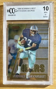 1996 Bowman's Best #170 Eddie George RC BCCG 10 Mint Or Better Oilers - Picture 1 of 2