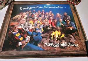 1984 Miller Lite Beer All Stars 24x27 Poster Nice Clean Condition  - Imagen 1 de 4